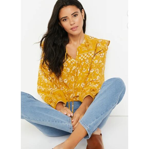 Time and Tru Flutter sleeve women's blouse size large - Picture 1 of 10